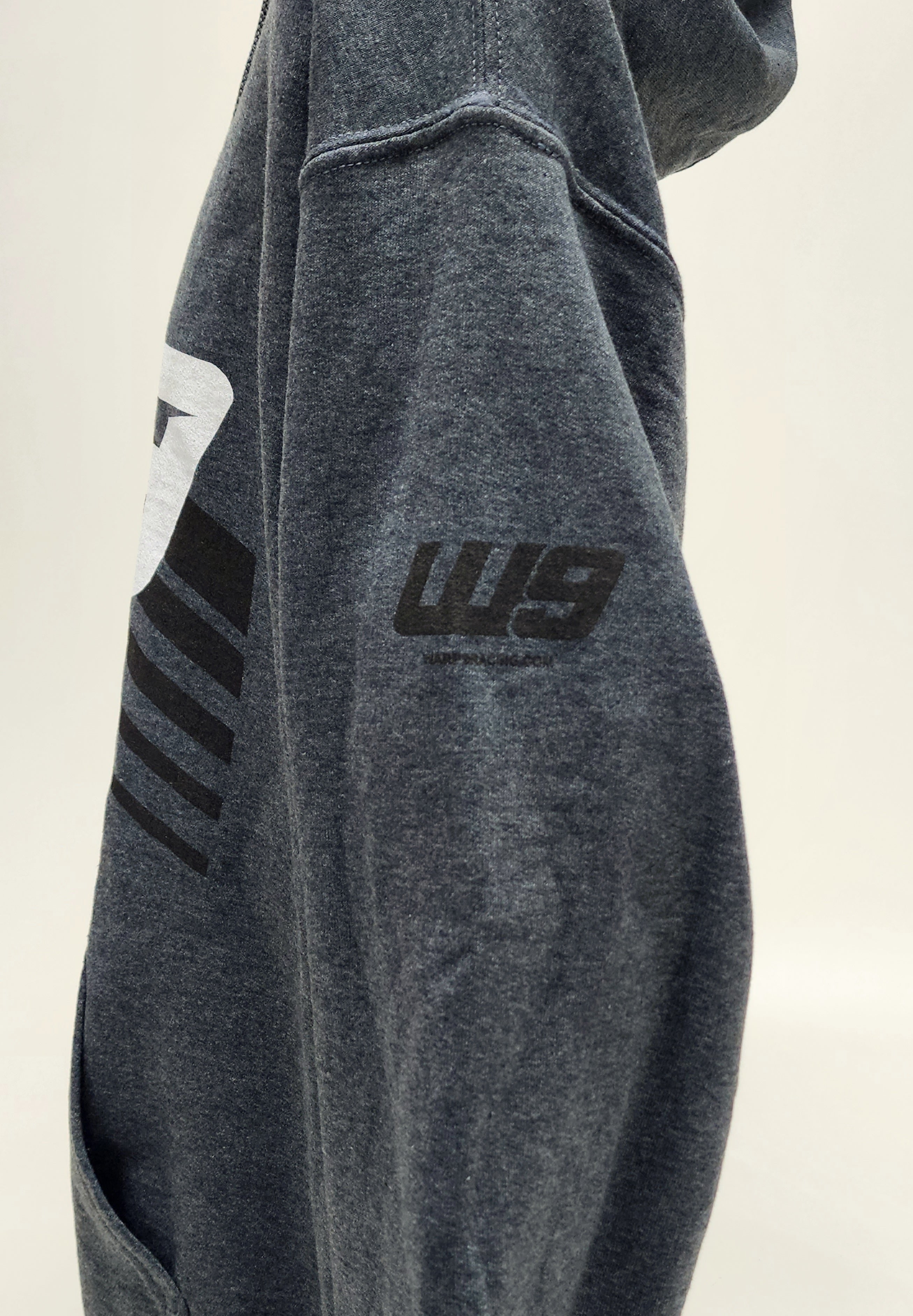 Warp 9 Dark Grey Logo Hoodie