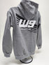 Warp 9 Light Grey Zip Hoodie