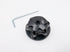 Top view of the CNC aluminum steering cap nut on an Altis Sigma front end