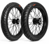 Complete 17in E-Moto Super Moto Wheelset (Chrome/Black) - 79Bike/Surron/E-Ride/Ventus