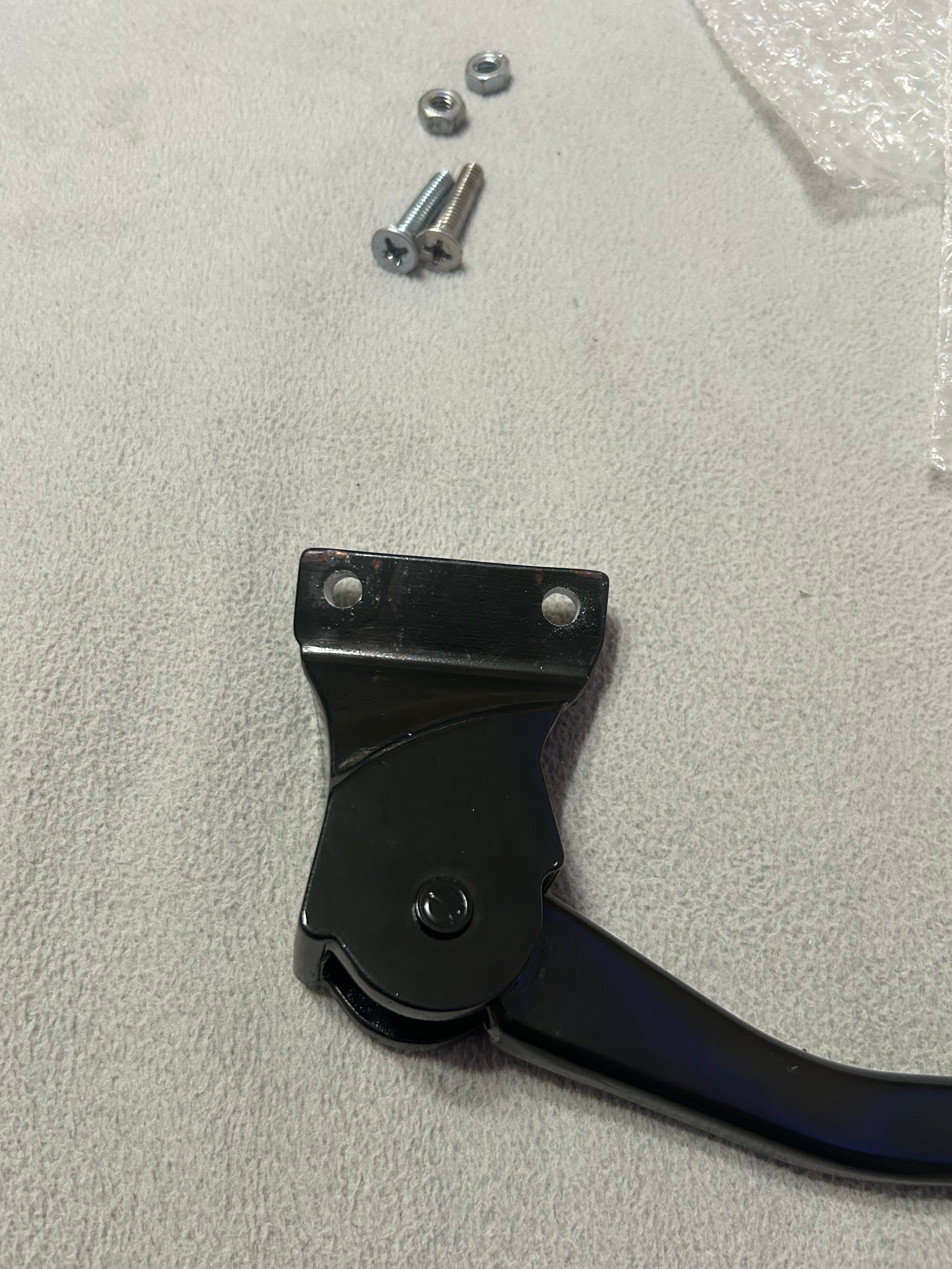 Predrilled kickstand bolt holes detail