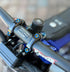 Funn direct mount upper titanium hardware installed on e-moto cockpit