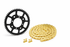 Gold 420 chain shown with an upgraded rear sprocket option