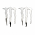 Chrome mirror-finish Monster vinyl stickers decal set