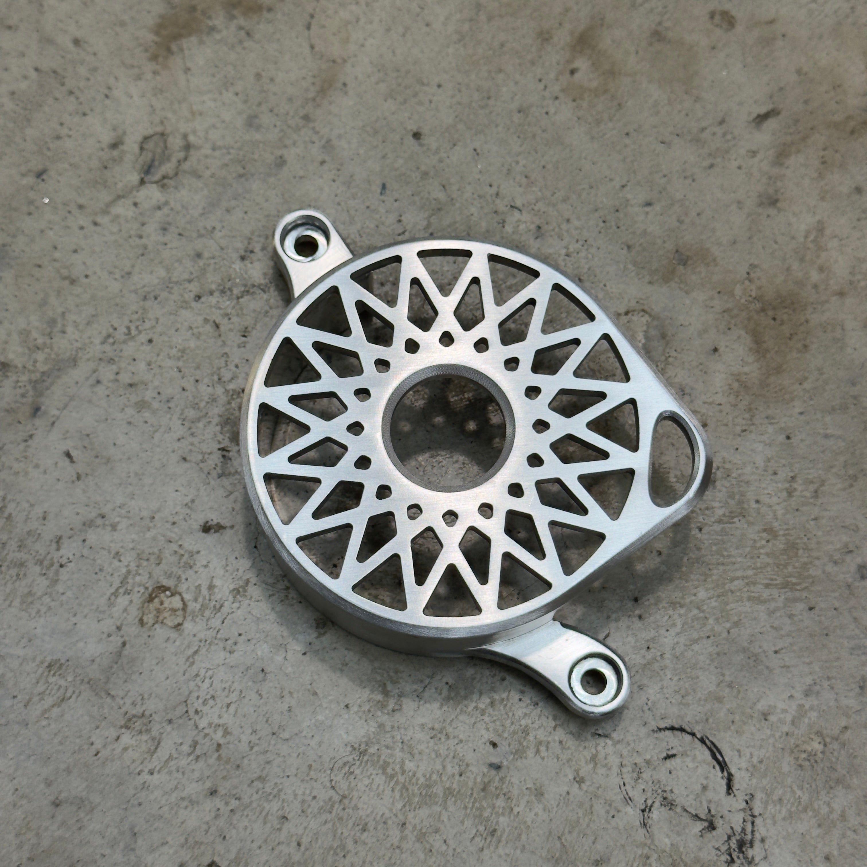 Surron LBX aluminum motor cover rear view