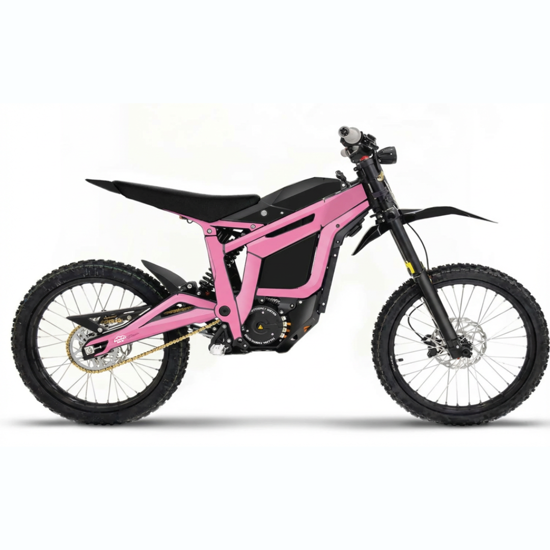 Gold solid color frame wrap on Talaria Sting swing arm