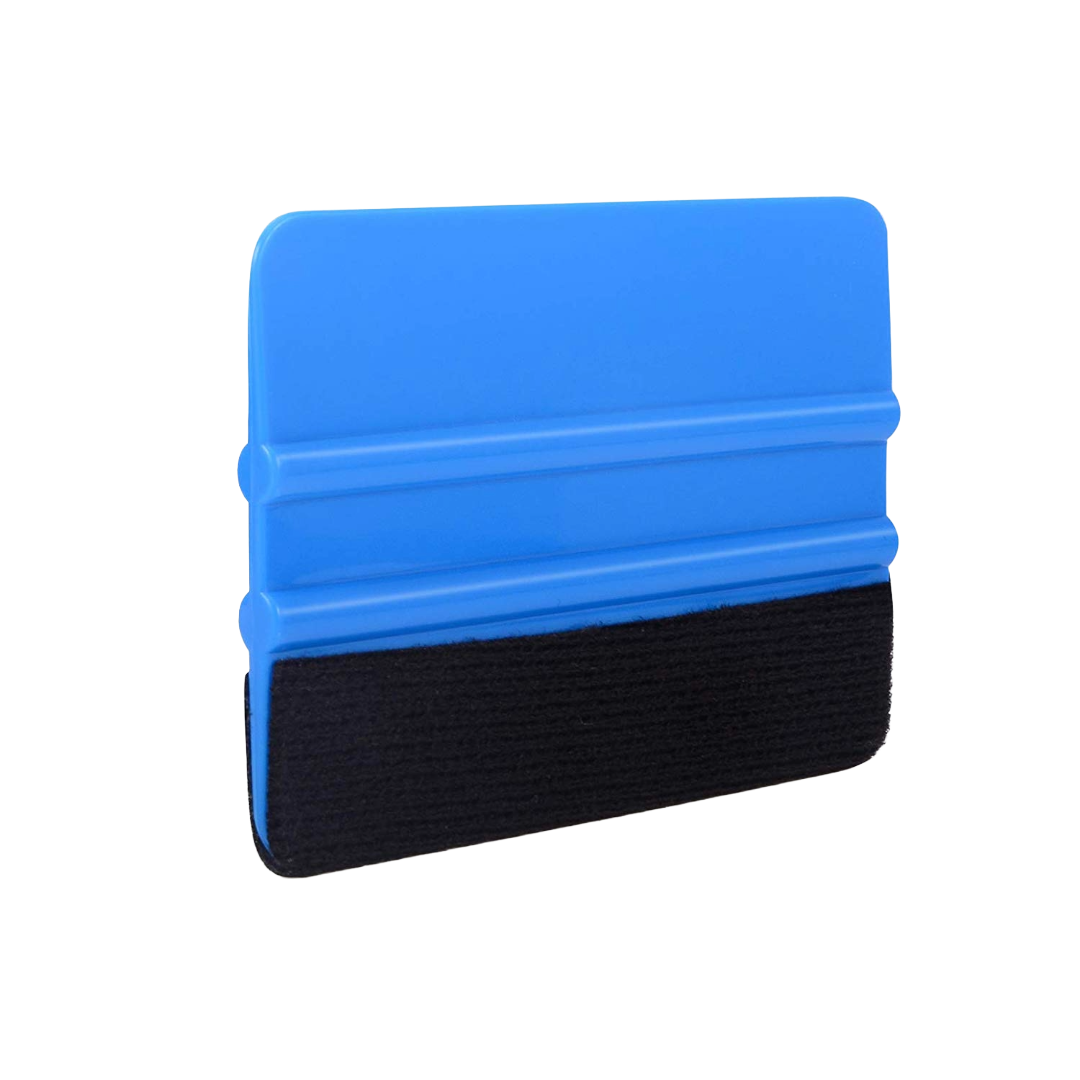 Felt edge vinyl squeegee decal installation tool