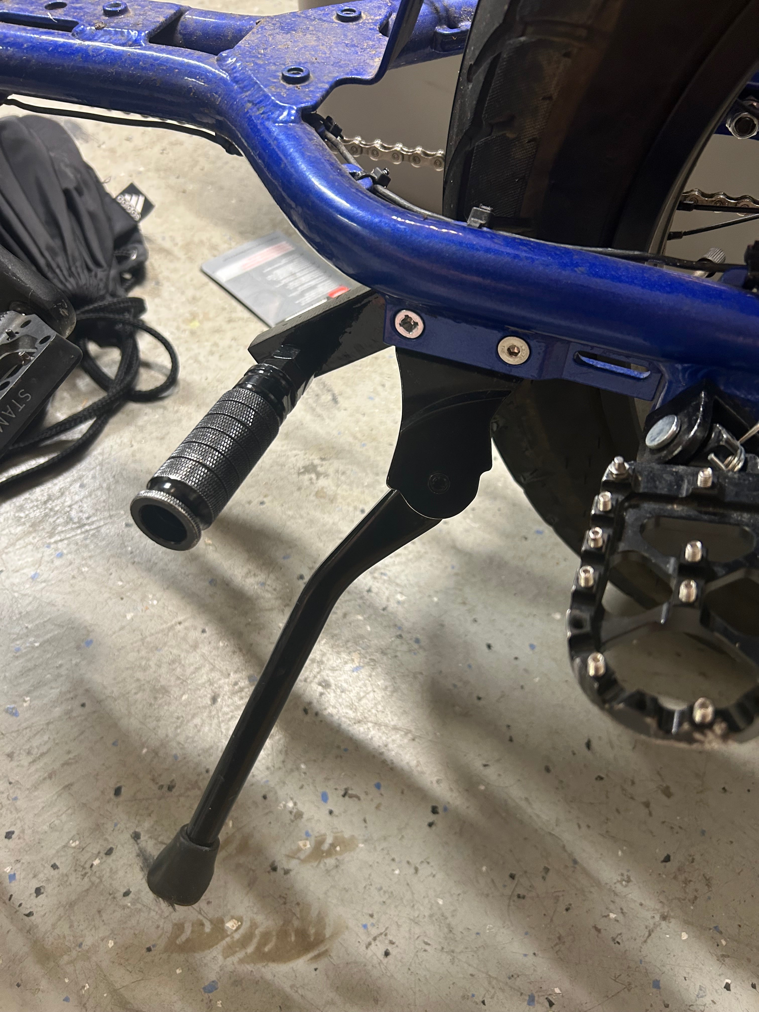 MX style peg installed on Super 73