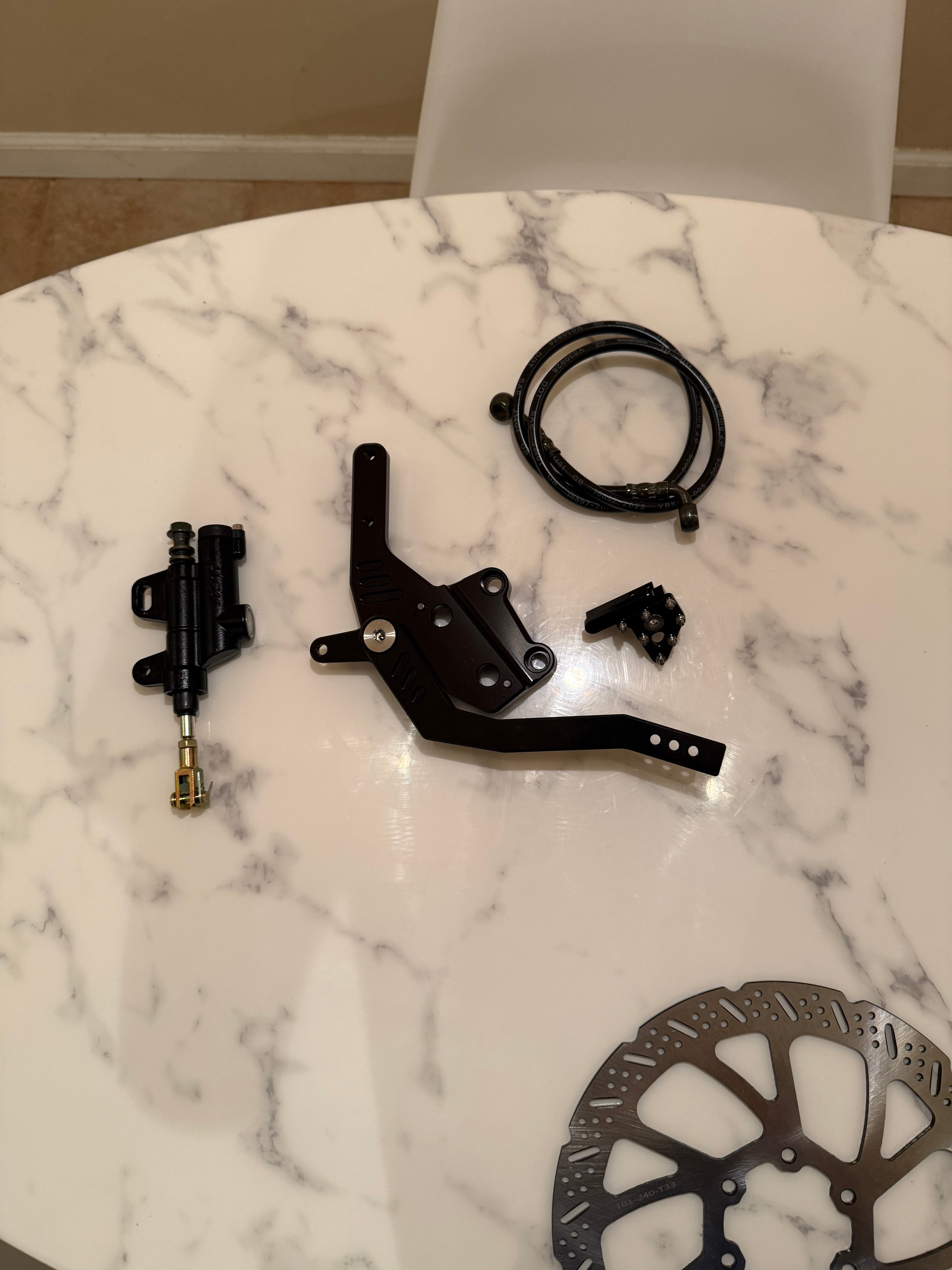 Moto foot brake kit for Talaria XXX — side profile