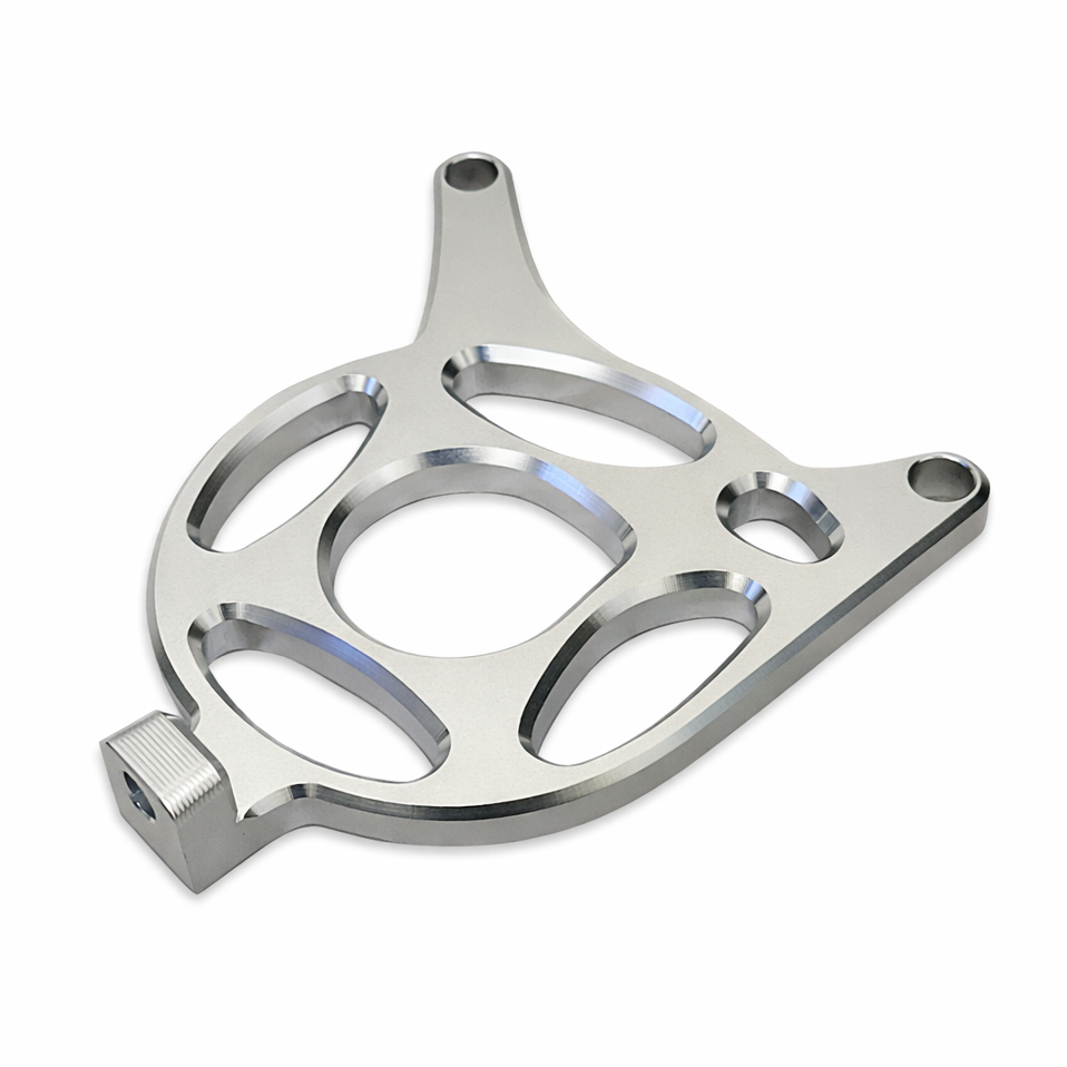 Silver matte aluminum motor cover finish for the Tuttio Soleil 01