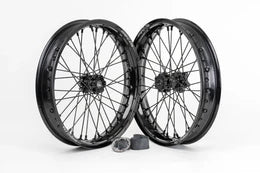 Rear supermoto wheel with sprocket and rotor mounting for the Talaria