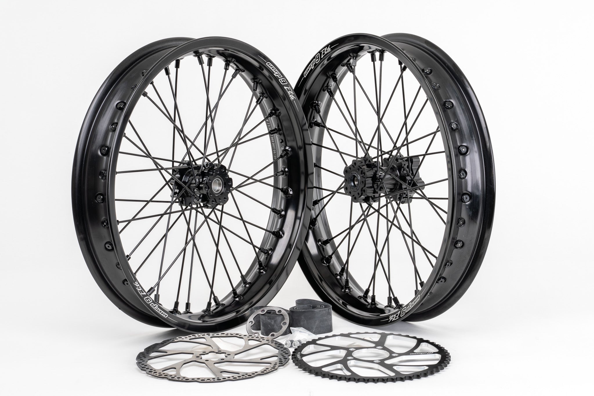 Warp 9 17×2.50 Supermoto Wheel Set – Surron Light Bee / E-Ride Pro / Ventus / 79Bike Falcon