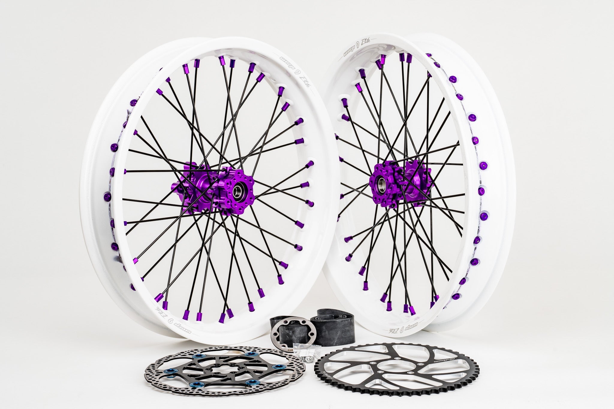 Warp 9 17×2.50 Supermoto Wheel Set – Surron Light Bee / E-Ride Pro / Ventus / 79Bike Falcon
