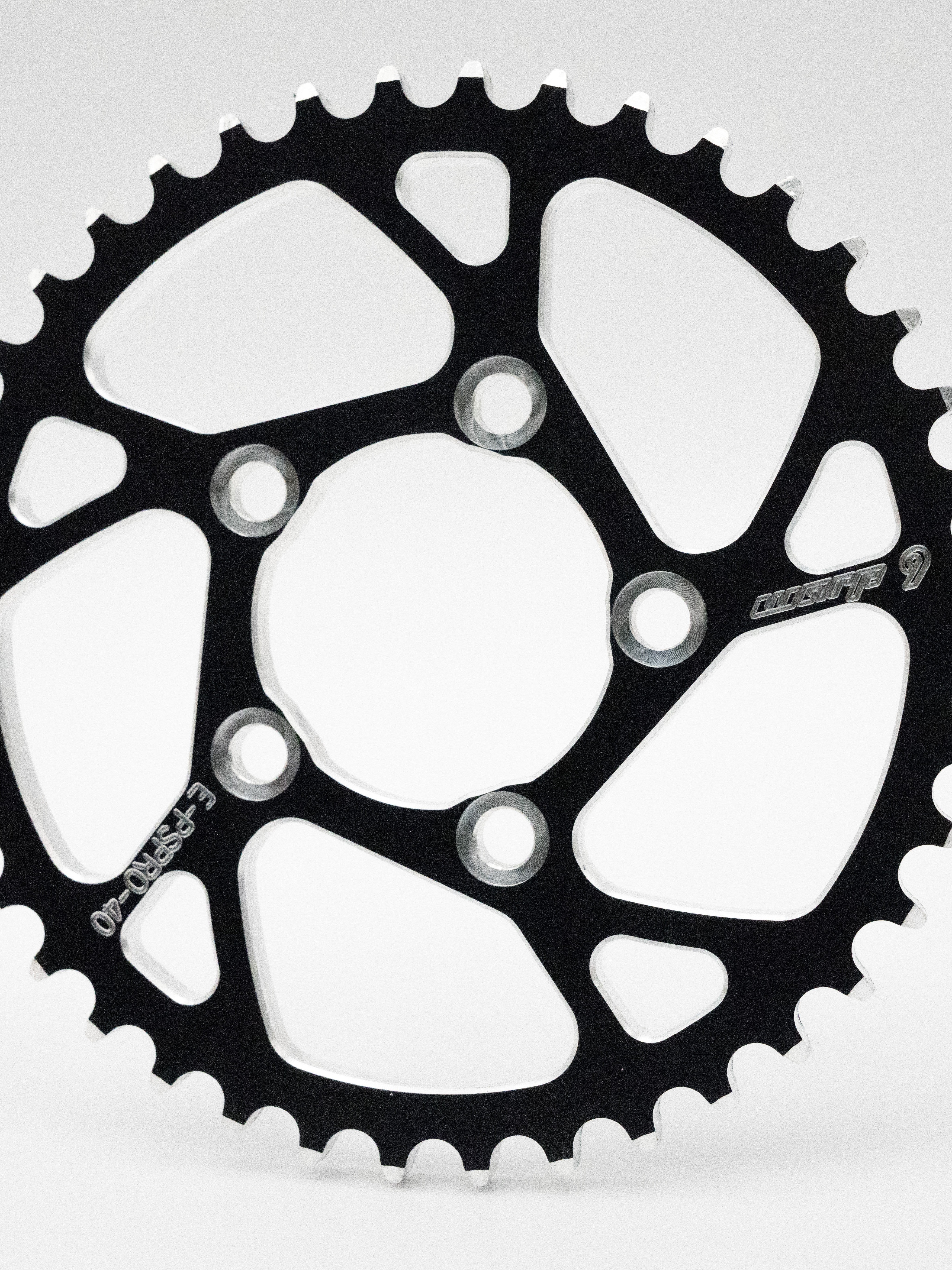Warp 9 rear sprocket for E-Ride Pro 3.0 and SR, precision-machined alloy