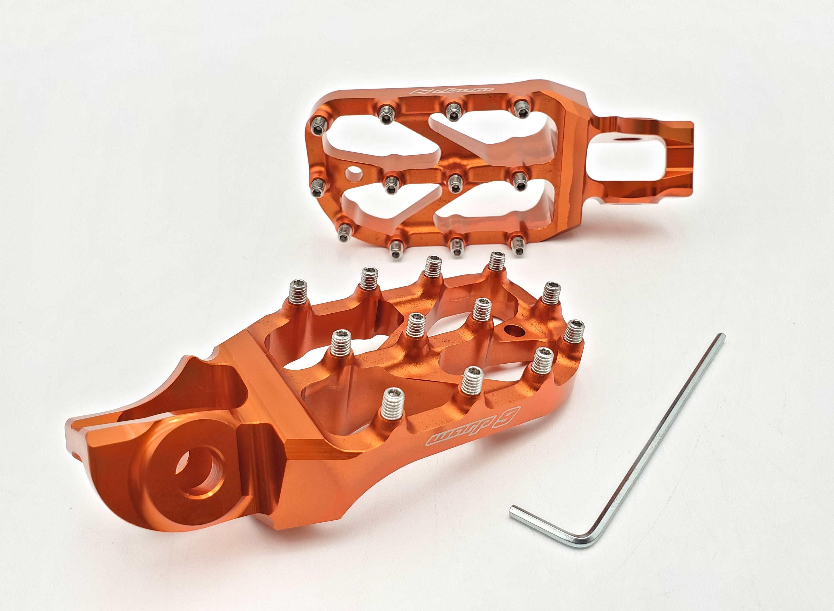 Warp 9 Elite Foot Pegs Orange