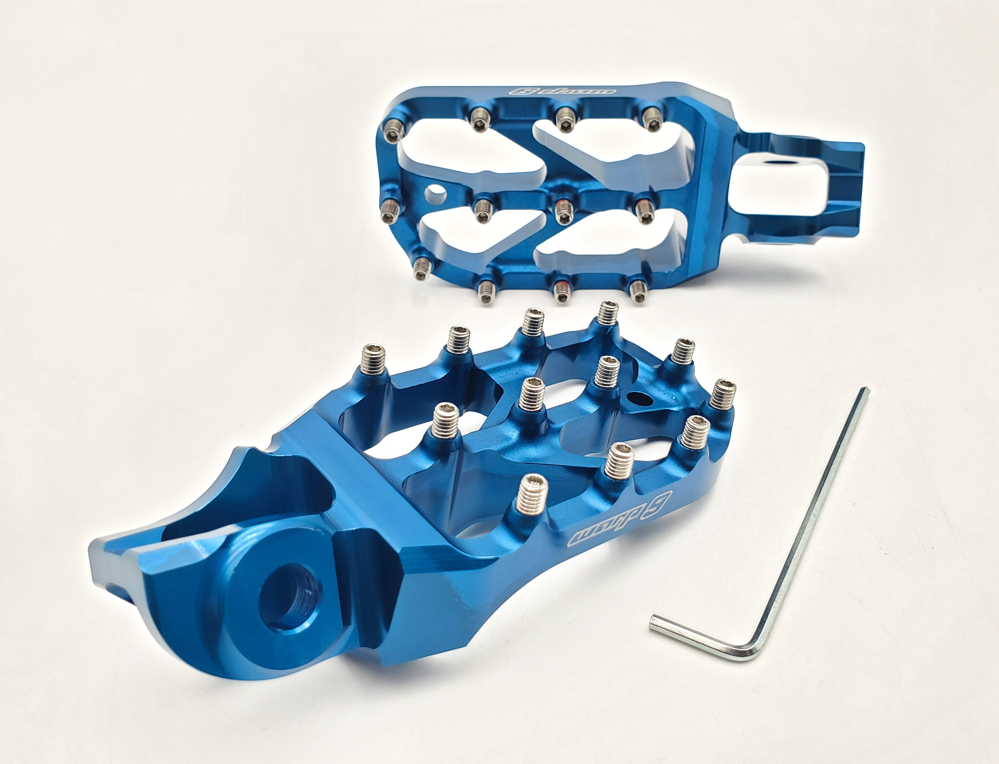 Warp 9 Elite Foot Pegs Blue