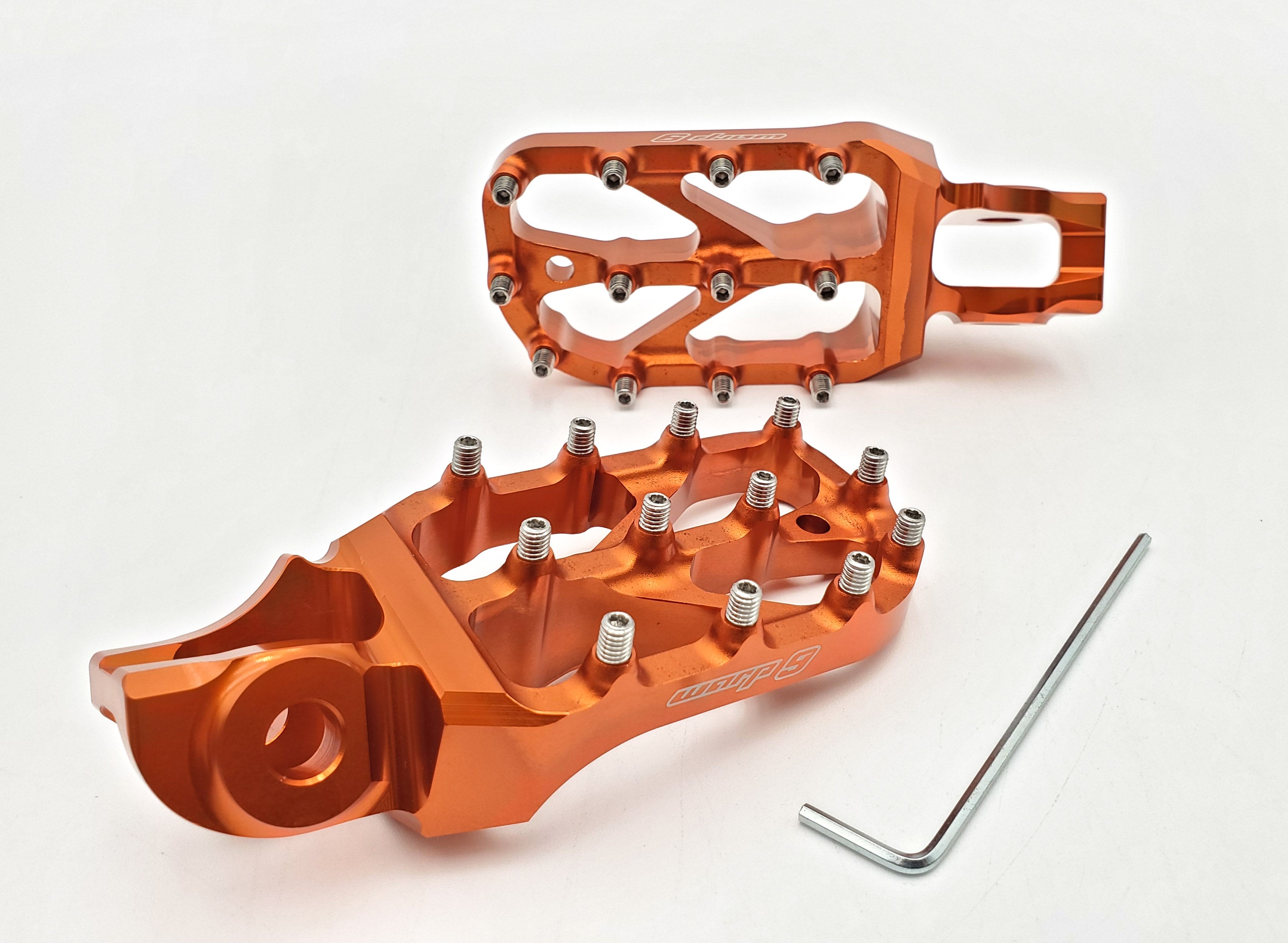 Warp 9 Elite Foot Pegs Orange detail 2
