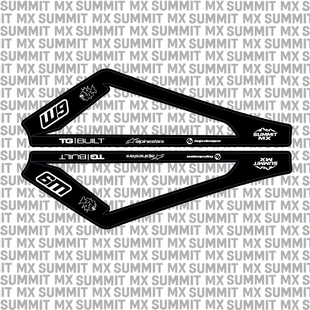 Summit MX swing arm decal on an E-Ride Pro