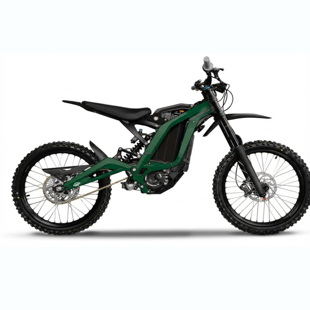 Precision-cut frame wrap decals laid out for Sur-Ron LBX