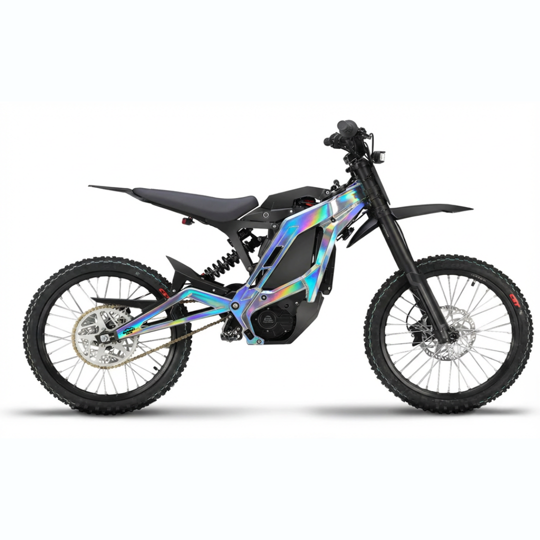 Solid color swing arm decal on an E-Ride Pro