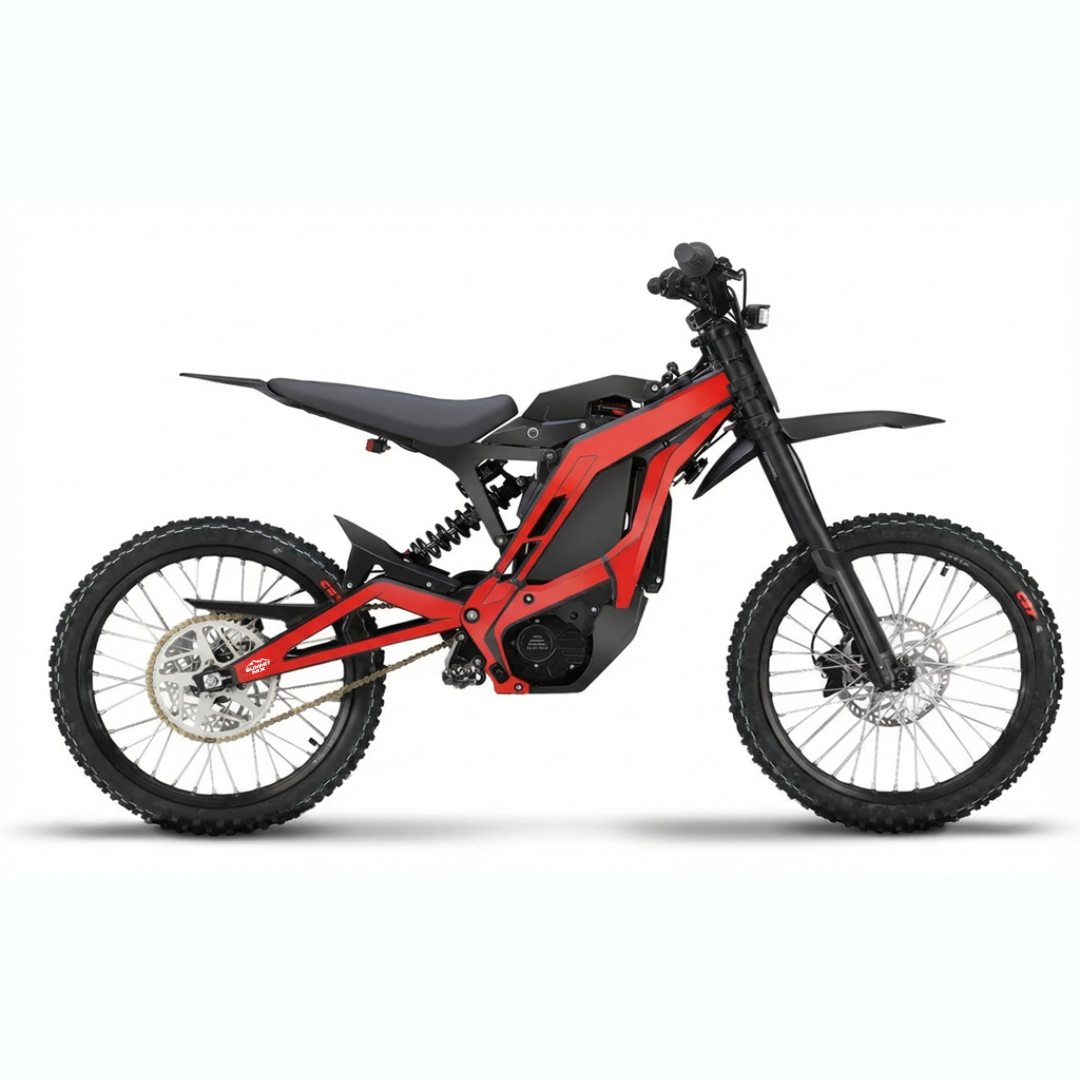 Blue frame wrap decal kit fitted to an E-Ride Pro