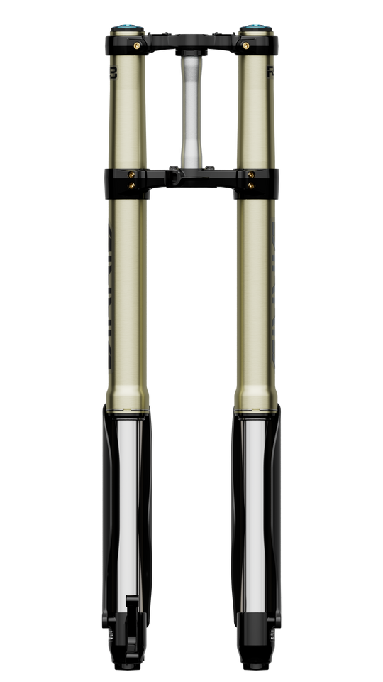Sirris F43 closed-cartridge front fork for the Sur-Ron Ultra Bee — installed on the bike