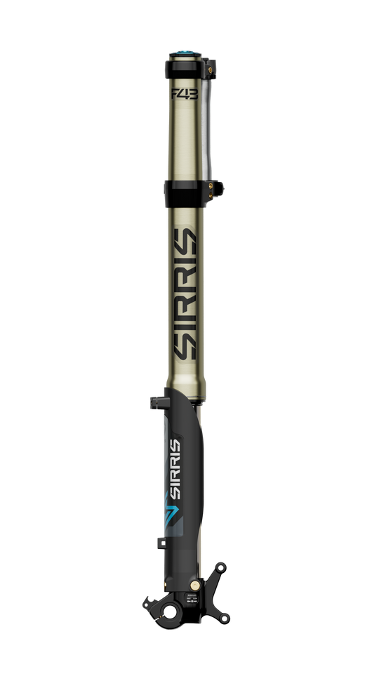 Sirris F43 closed-cartridge front fork for the Sur-Ron Ultra Bee — adjusters and controls