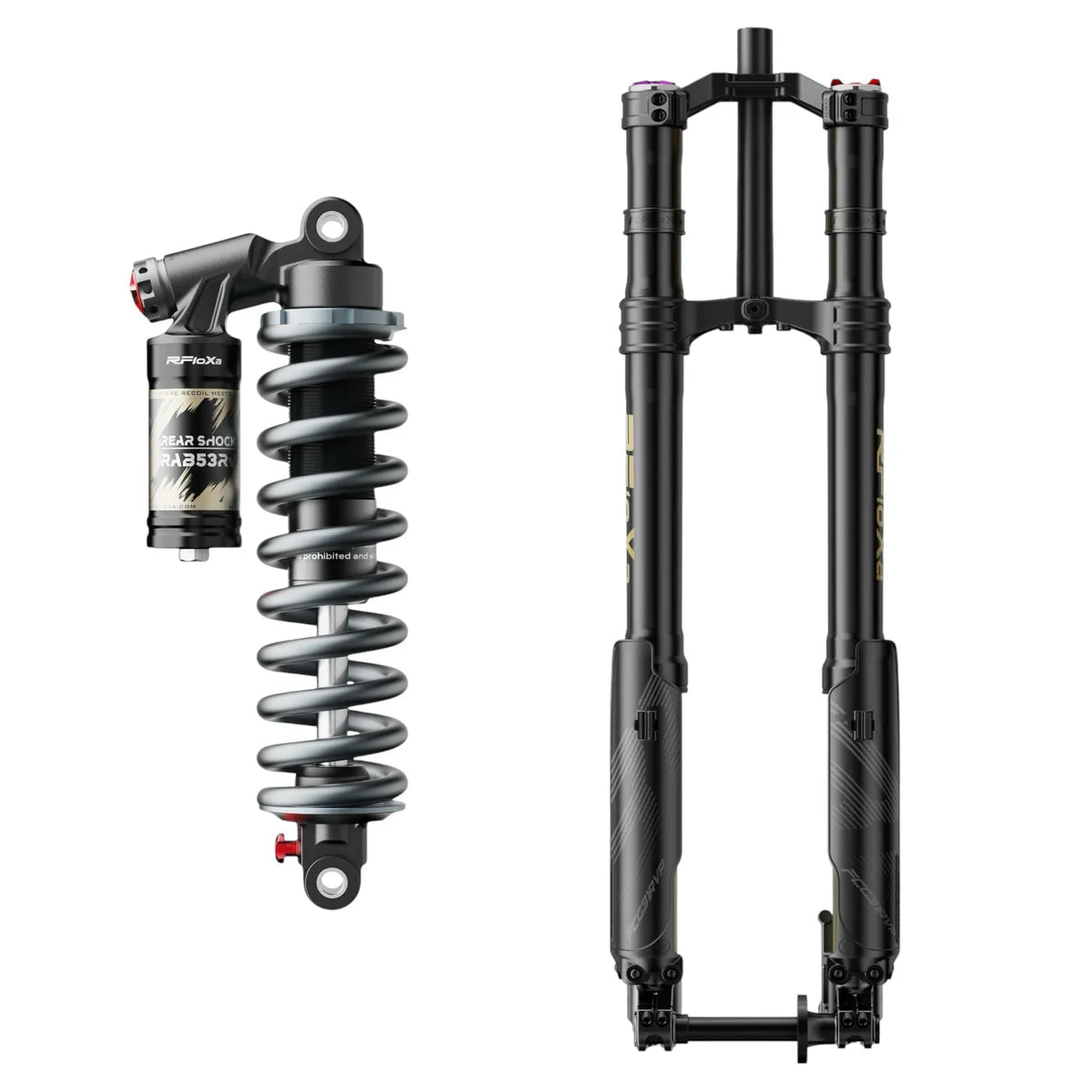 RFloXa Hawk 31 Max 228mm fork for Surron and E-Ride Pro — front view