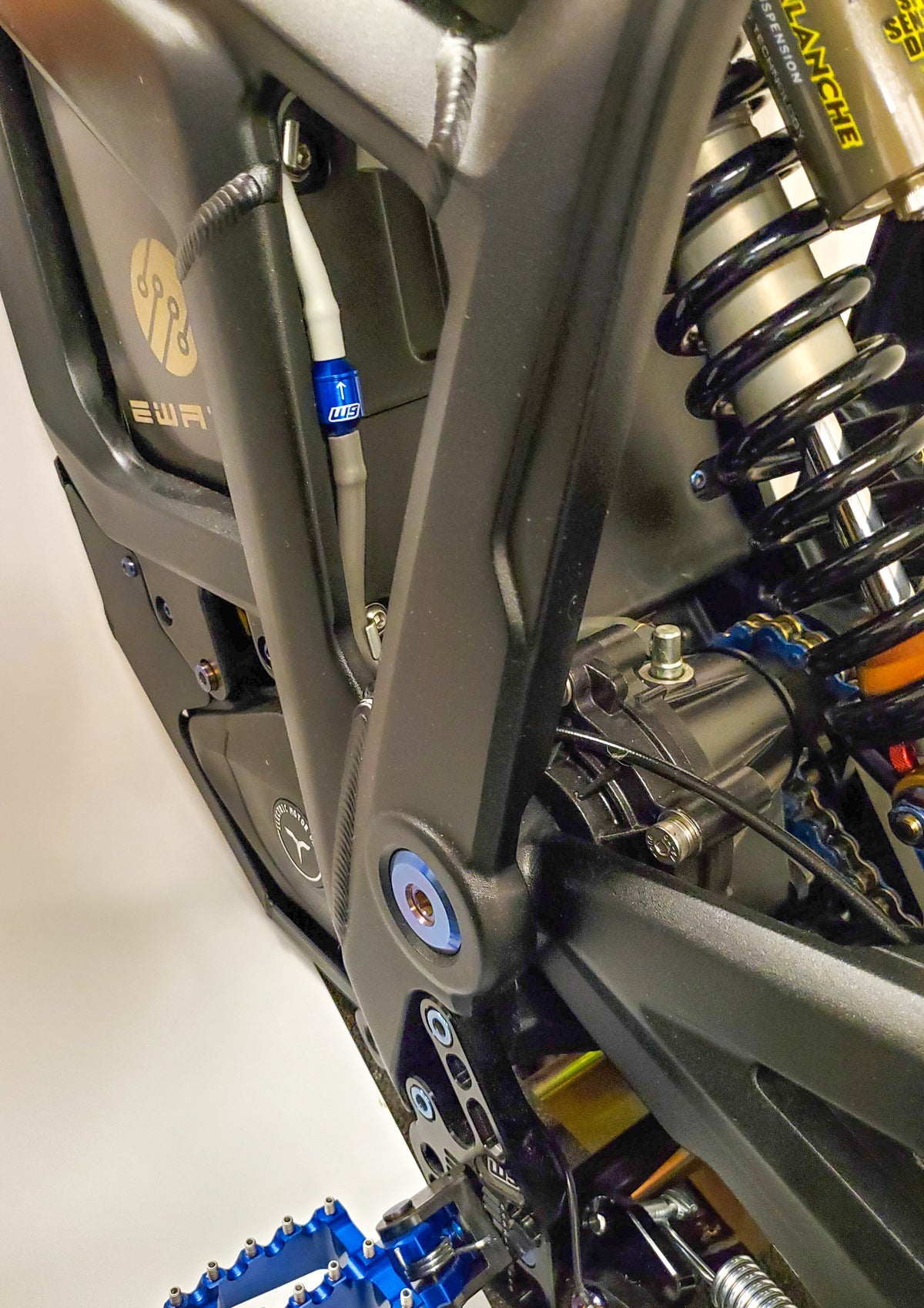 Talaria Sting MX3 MX4 gearcase vent mounted close-up