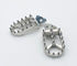 Silver Warp 9 wide-platform foot pegs with Y-bridge center teeth