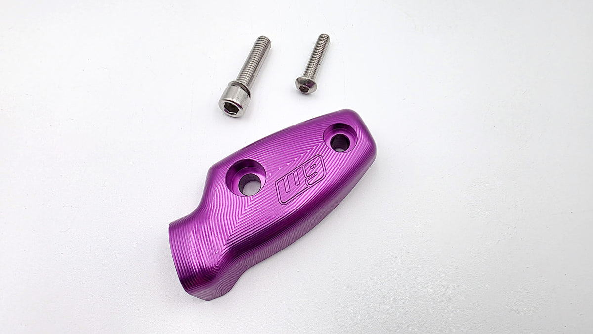 Black anodized wire guard protecting the MX5 sensor wire