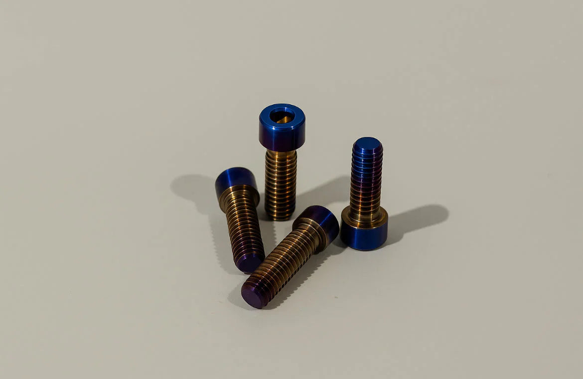 Corrosion-proof titanium stem bolts ready to install