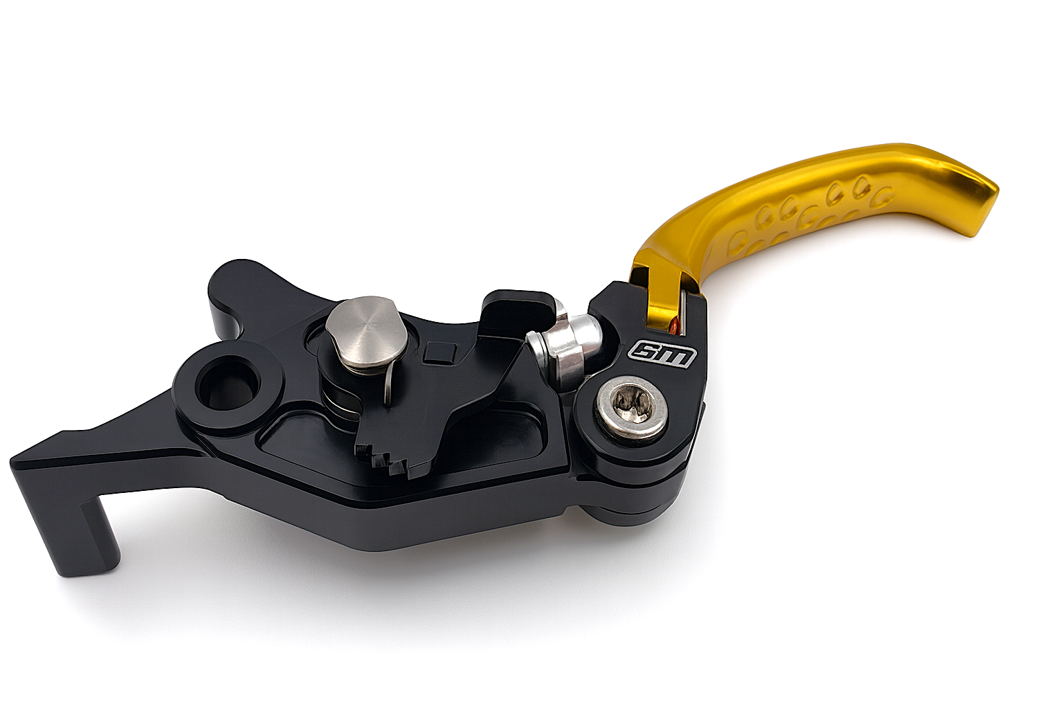 Warp 9 forged folding brake lever for Sur-Ron Ultra Bee — installed on the bike