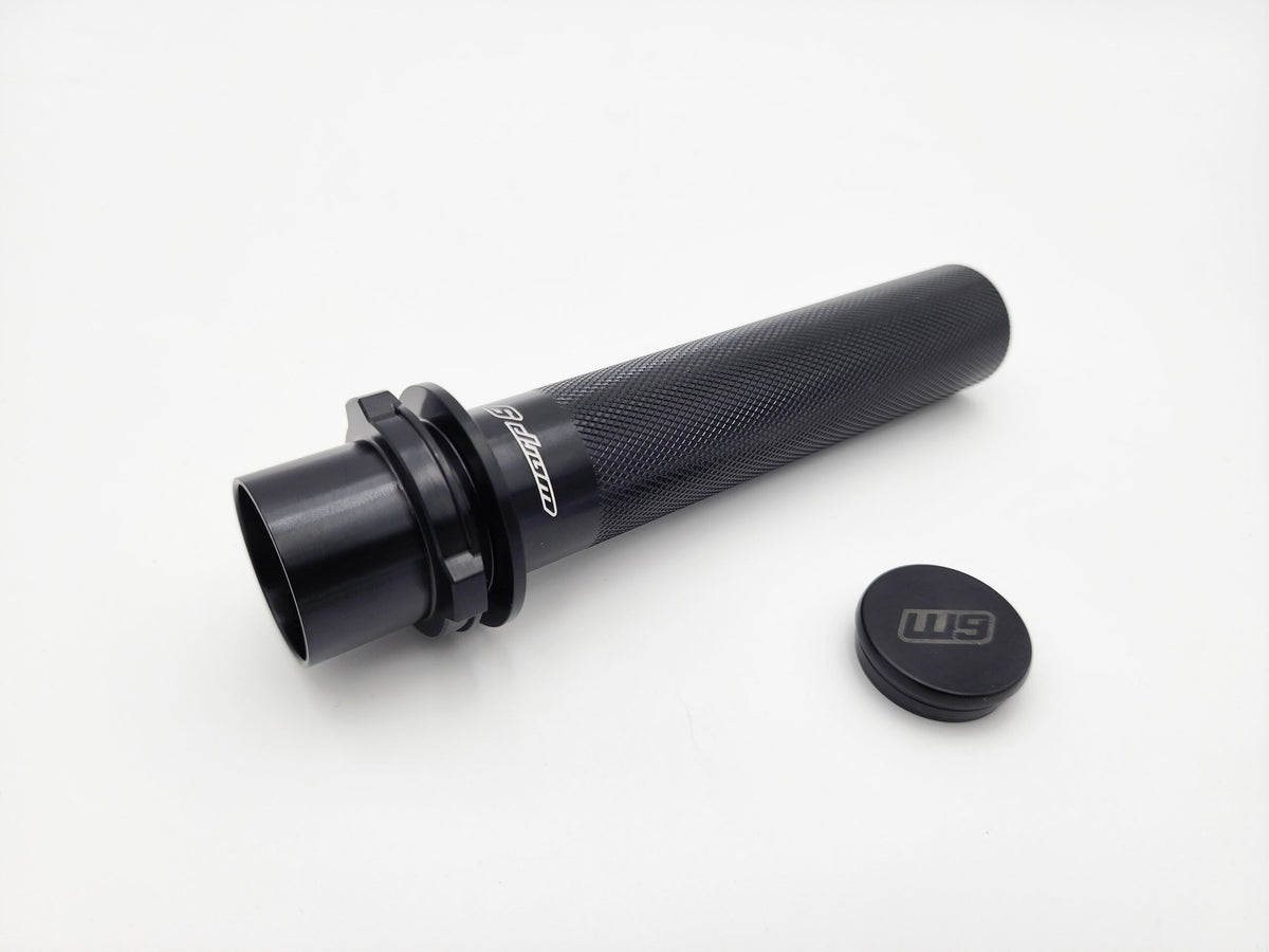 Warp 9 billet 7075-T6 throttle tube with knurled surface for Sur-Ron Ultra Bee