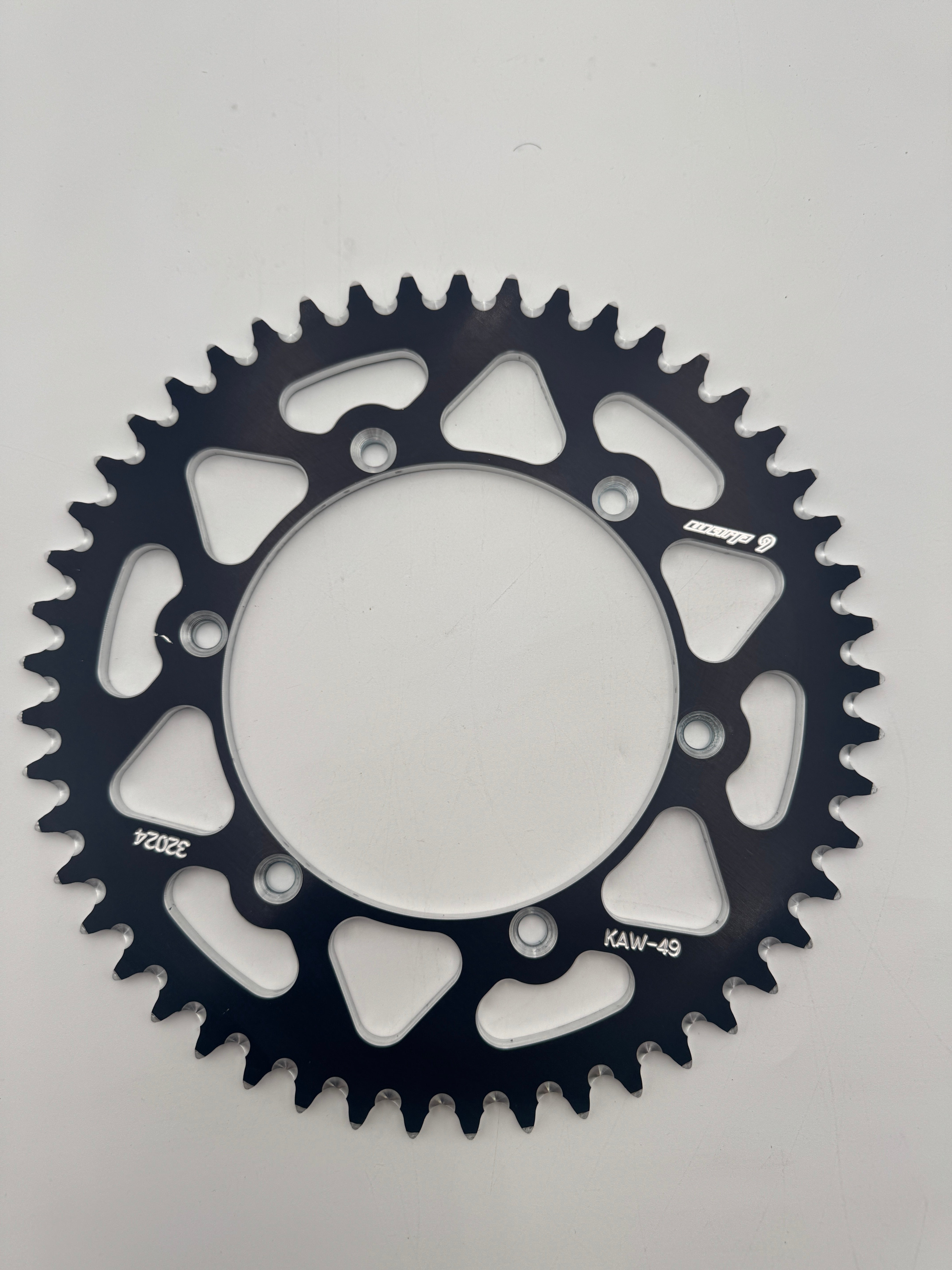 Warp 9 49T Black Aluminum Sprocket – Kawasaki KX250F/KX450F