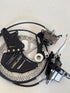 Rear brake kit installed on a Sur-Ron Light Bee swingarm