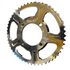 Silver 6061 aluminum 52T sprocket showing 4-bolt pattern
