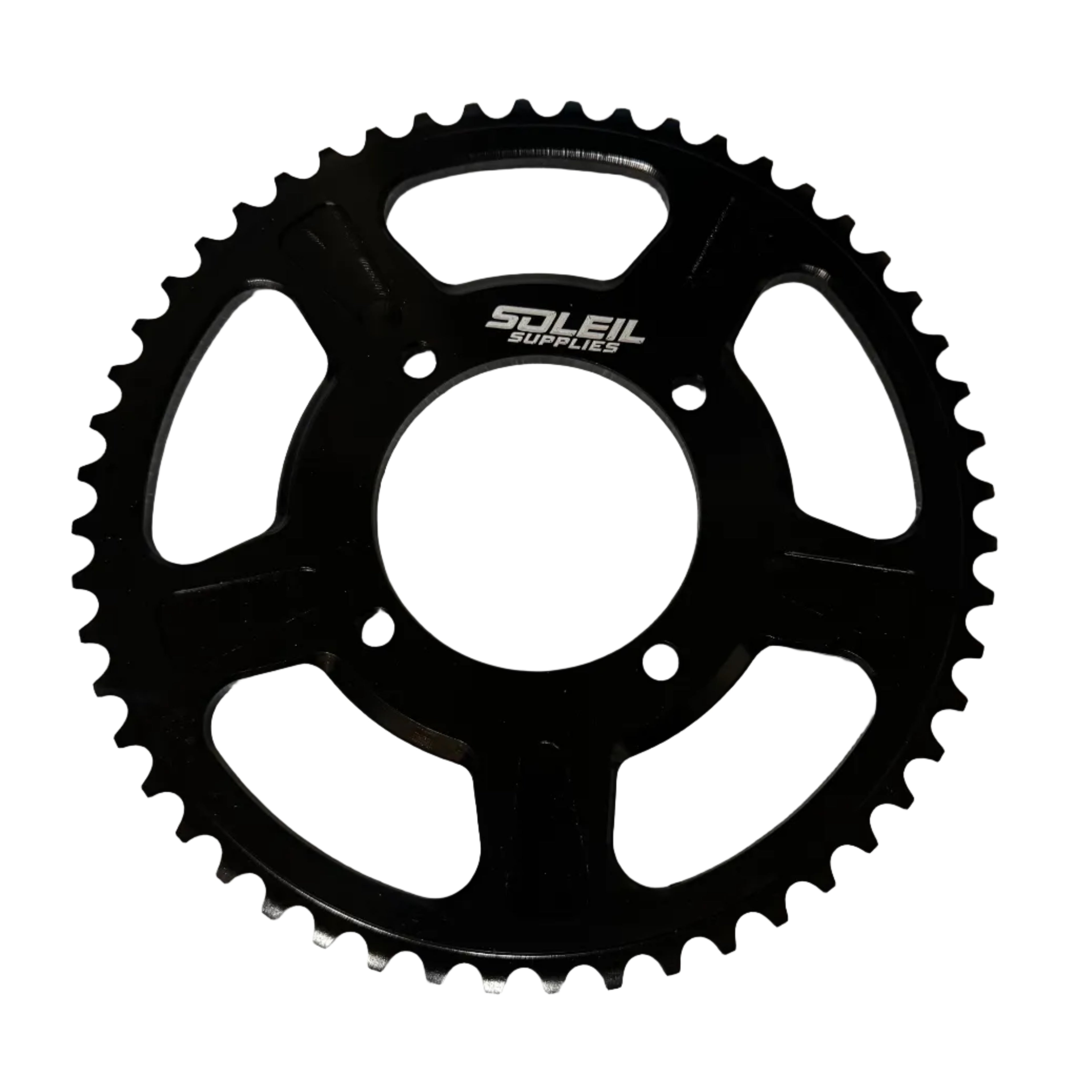 Tuttio Soleil 01 52T aluminum rear sprocket in glossy black