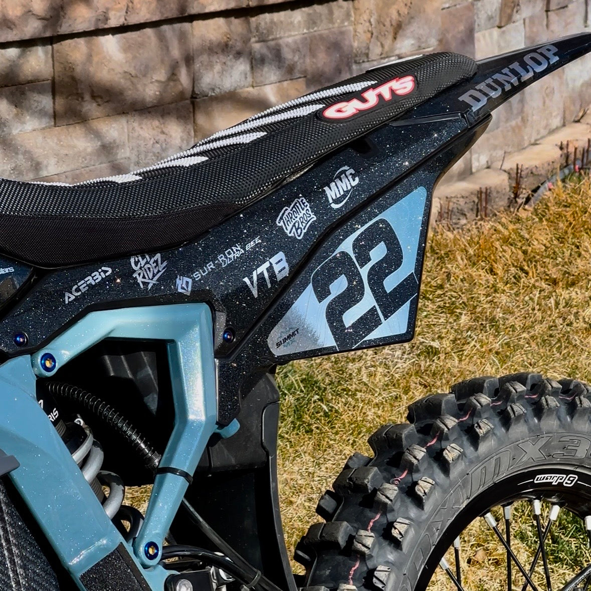 Rtech side fender decal design with custom number for the Ultra Bee