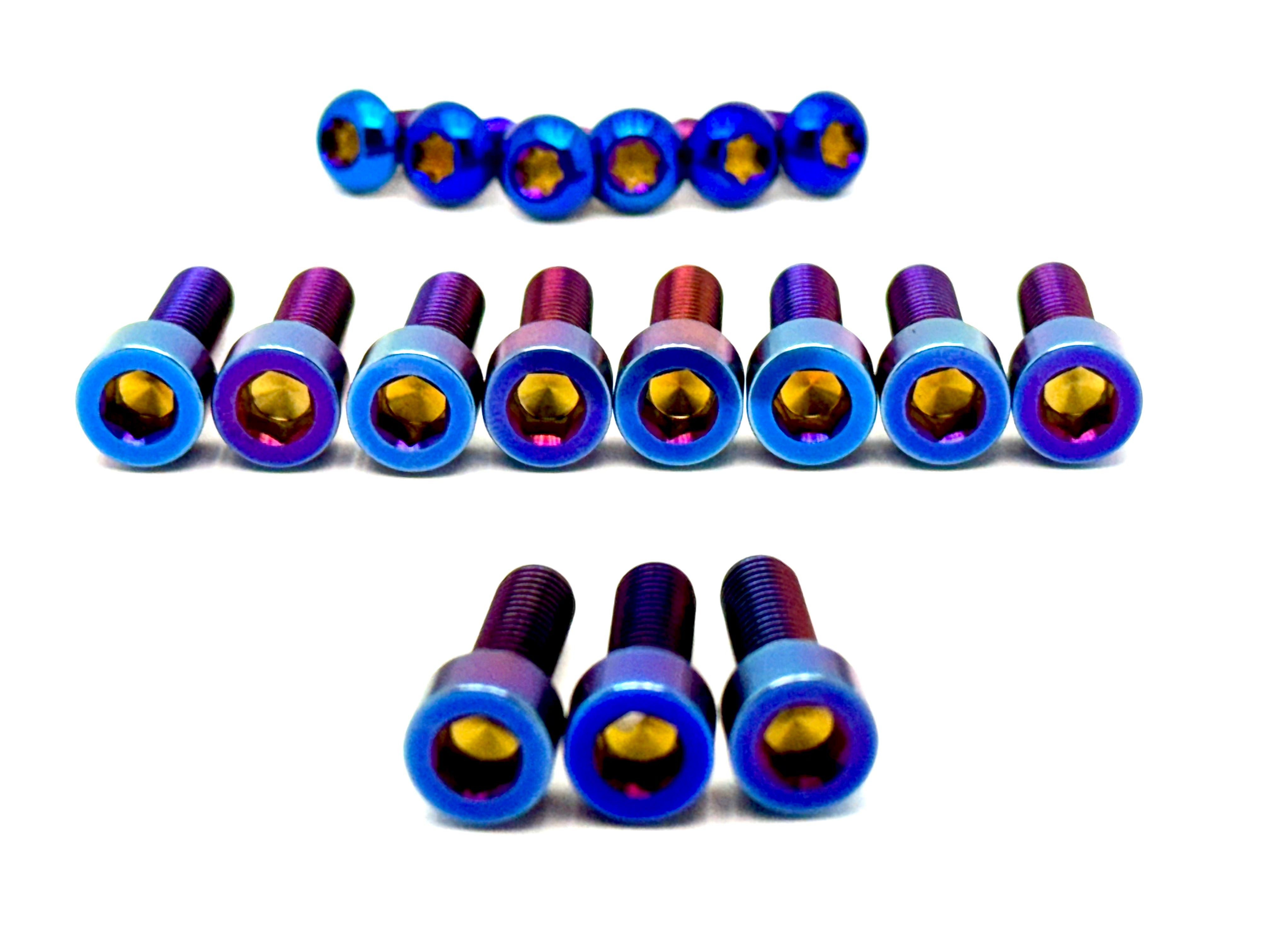 Titanium DNM/KKE fork bolt kit — color option