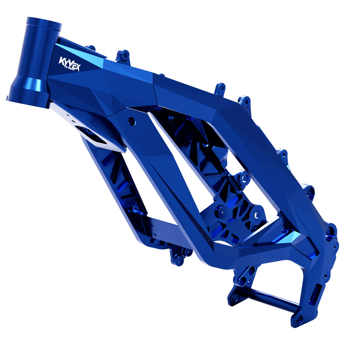 KyVex Sur-Ron frame detail of machined structure replacing cast OEM