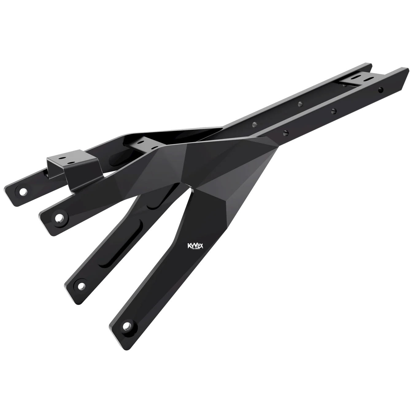 CNC-machined billet subframe showing precision mounting points for Sur-Ron LBX