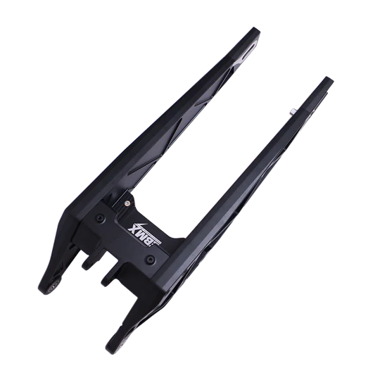 Rear axle and chain area of the EBMX extended swingarm