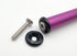 Warp 9 handlebar bar end with stainless mounting bolt and black anodized grip protector