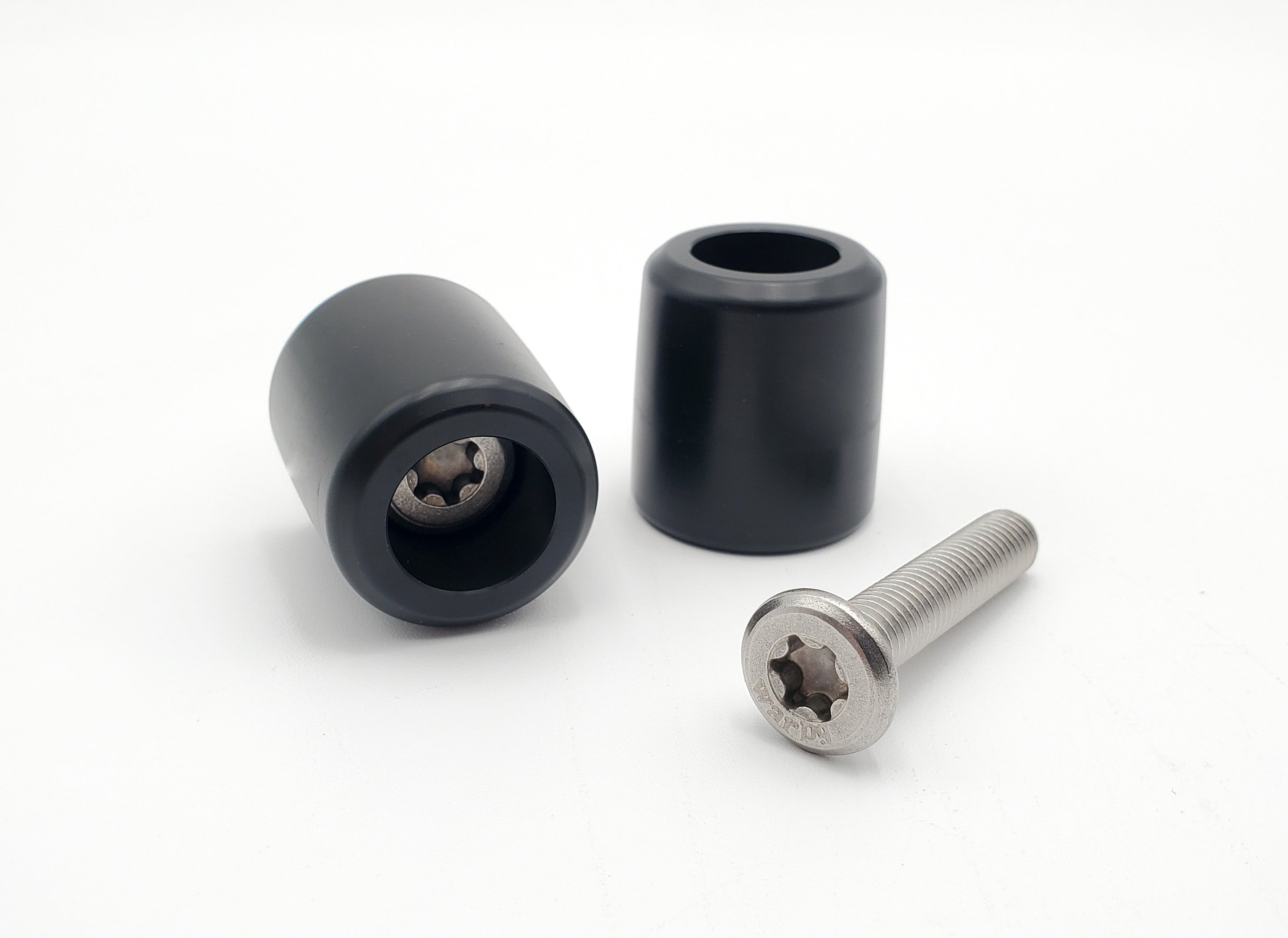 Warp 9 black Delrin bar end sliders for Warp 9 Tapped Handlebars