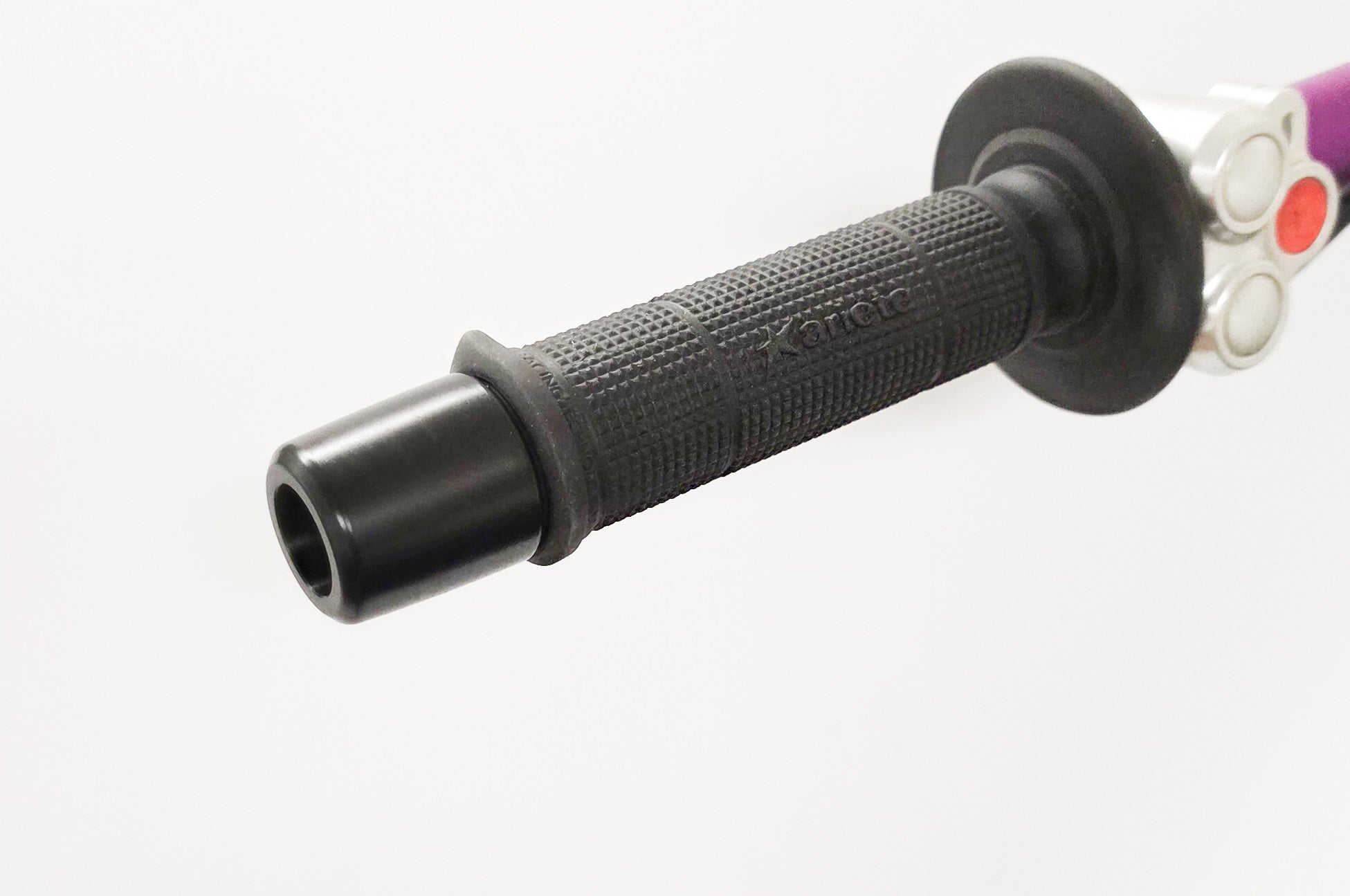 Warp 9 bar end slider with stainless mounting bolt for Supermoto handlebar protection