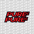 Pure fork tube decal — color option 4