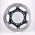 Two-piece floating rotor with aluminum center ring and blue stainless rivets