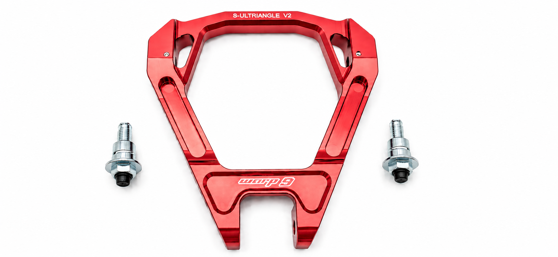 Anodized suspension triangle shown in multiple color options