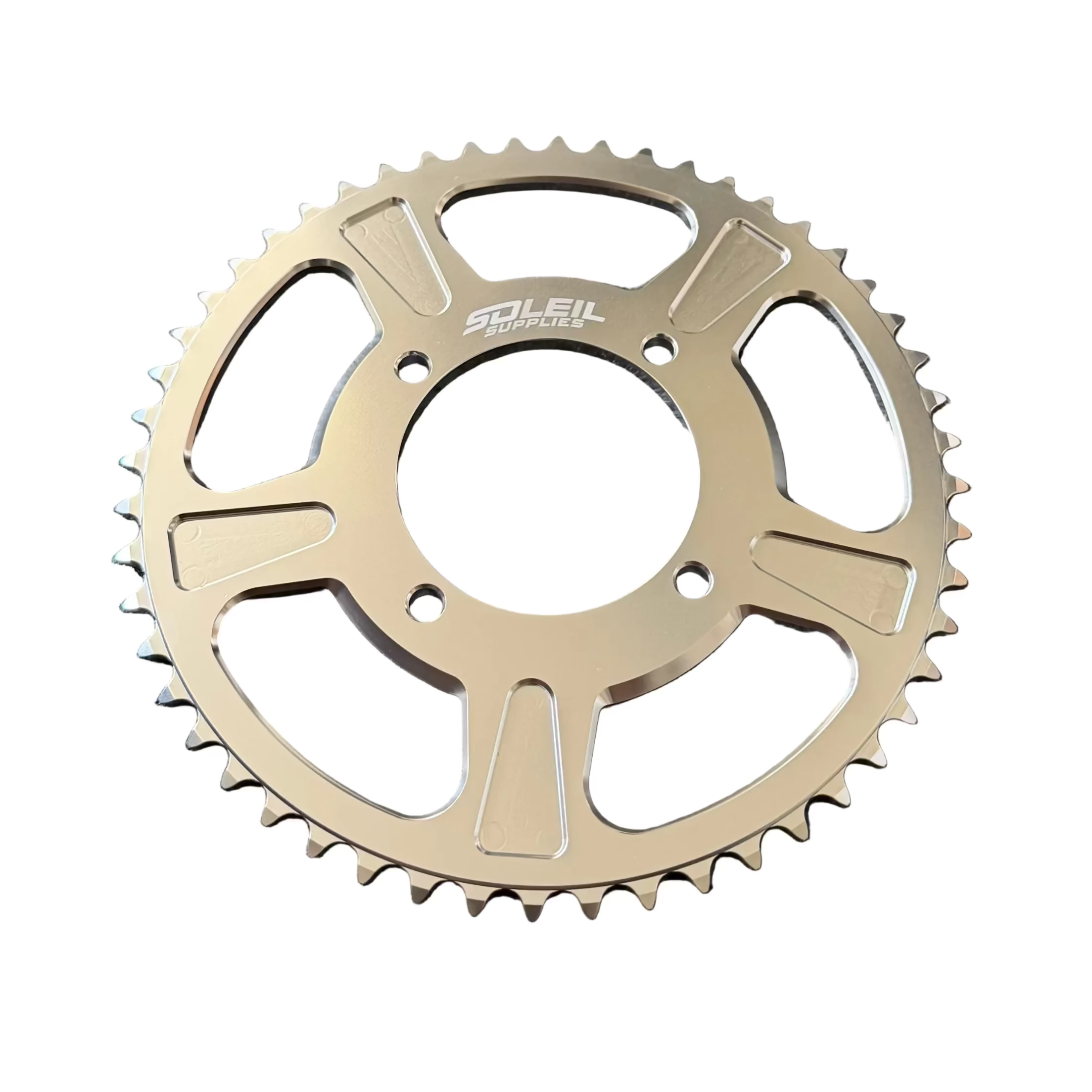 Chrome 52-tooth aluminum rear sprocket for Tuttio and Yozma